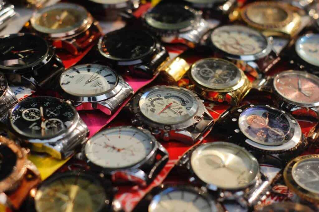 Variety of watch faces.
