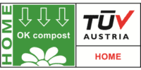Home OK compost, TUV Austria logo